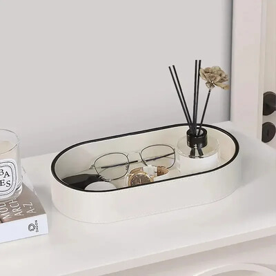 Hoiukast Võtmeplaat Täringuraha Rahakott Mündid Kandik Ehted Kosmeetika Organisaatorikarp Kodu Elutoakaunistus PU-nahast töölaud