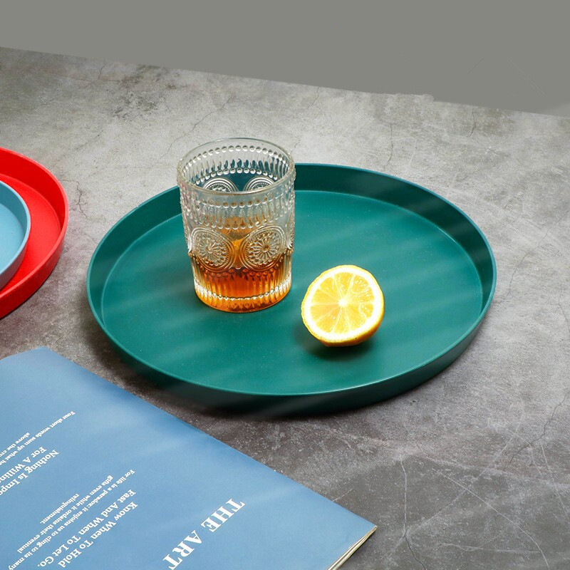 Σκανδιναβικό στυλ Πλαστικός στρογγυλός δίσκος Παχύ πιάτο κέικ ψωμιού Οικιακός δίσκος τσαγιού κατά του ζεματίσματος Πολυλειτουργικός δίσκος φρούτων κουζίνας