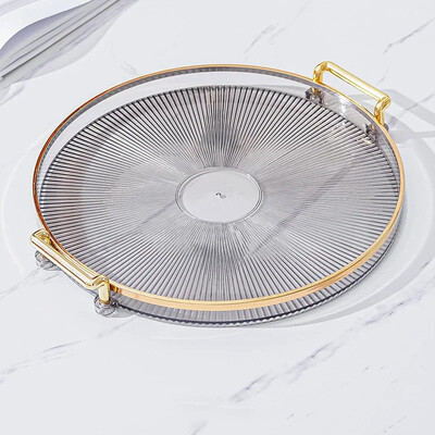 Στρογγυλός δίσκος αποθήκευσης Σπίτι Σαλόνι Τραπέζι σαλονιού Φλιτζάνι τσαγιού Πιάτο αποθήκευσης Ακρυλικός δίσκος Αρωματοθεραπεία Δίσκος οργάνωσης Διακόσμηση σπιτιού