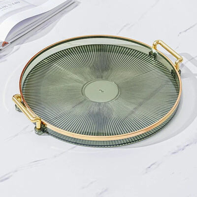 Στρογγυλός δίσκος αποθήκευσης Σπίτι Σαλόνι Τραπέζι σαλονιού Φλιτζάνι τσαγιού Πιάτο αποθήκευσης Ακρυλικός δίσκος Αρωματοθεραπεία Δίσκος οργάνωσης Διακόσμηση σπιτιού