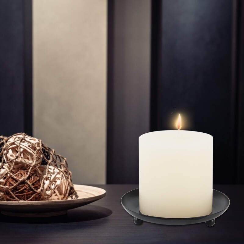 Dekoratiivne laud keskalus Põhjamaade dekoratiivne ümmargune kandik sepistatud maja küünlahoidja küünlajalg küünlajalg metallist kolmapäeval