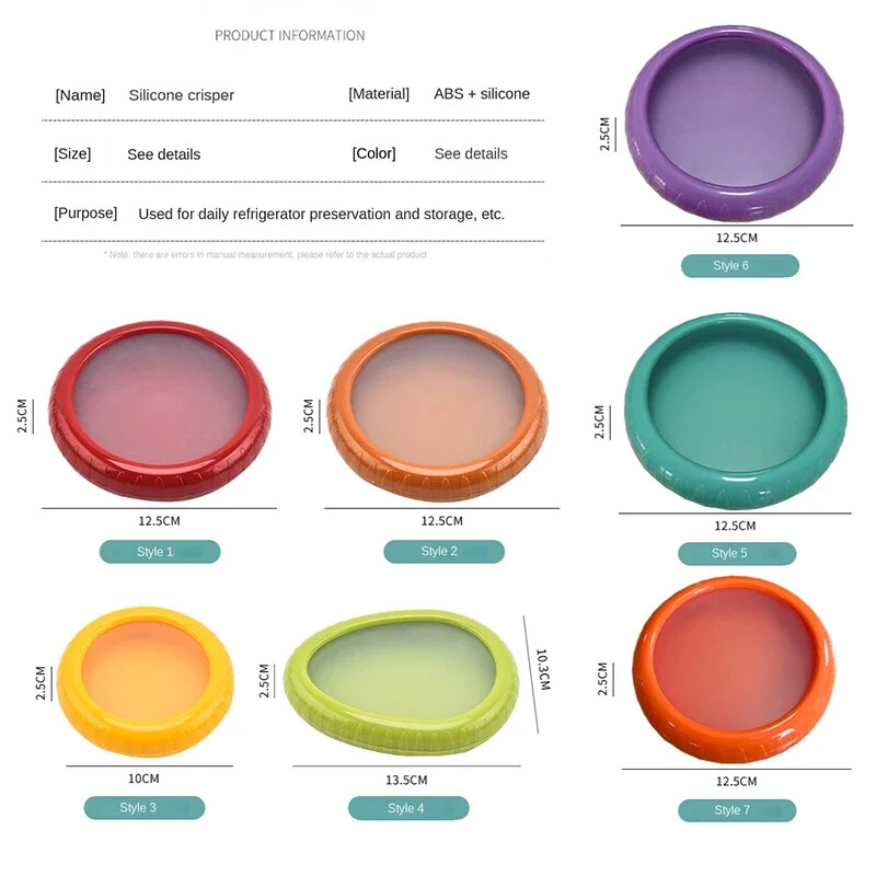 Korduvkasutatav toidusäästja kast pooleks lõigatud puuviljade värskendus, kokkutõmmatav kilega säilituskonteiner puuviljade säilitamise tihendiga kate Köögitööriistad