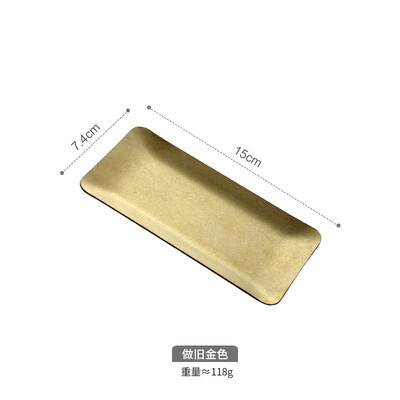 Posuda za pohranu nakita Tanjur za ručnik od nehrđajućeg čelika Salata Kozmetika Ukrasni zlatni desert Voće Posuda za večeru