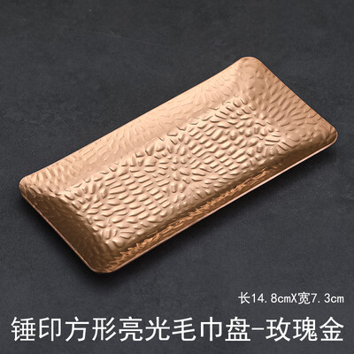 Posuda za pohranu nakita Tanjur za ručnik od nehrđajućeg čelika Salata Kozmetika Ukrasni zlatni desert Voće Posuda za večeru