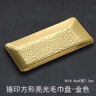 Posuda za pohranu nakita Tanjur za ručnik od nehrđajućeg čelika Salata Kozmetika Ukrasni zlatni desert Voće Posuda za večeru