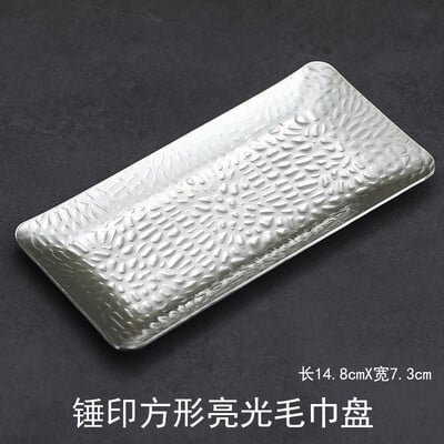 Posuda za pohranu nakita Tanjur za ručnik od nehrđajućeg čelika Salata Kozmetika Ukrasni zlatni desert Voće Posuda za večeru