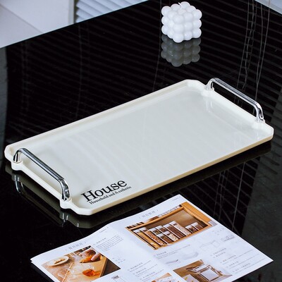 Пластмасова тава за съхранение с дръжки Десертна чиния Поднос за плодова торта Поднос за домашен чай Настолен поднос за козметични бижута Поднос за сервиране