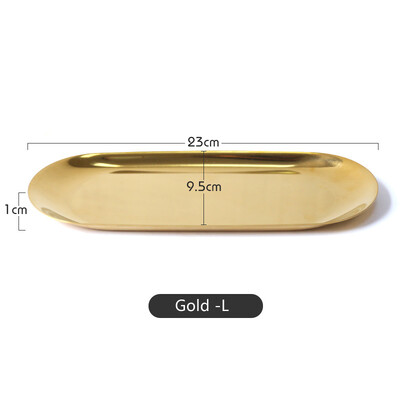 Metallist roostevabast terasest kuldplaat, roosa hõbedane, ovaalne, kosmeetikahoidik, ehete väljapaneku tarvikud.