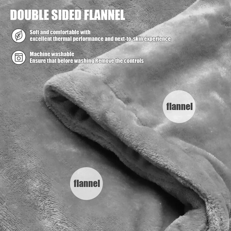 Elektriline soojendustekk pestav kahekihiline automaatne temperatuuri reguleerimise flanell elektriline tekk talvekeha soojendaja