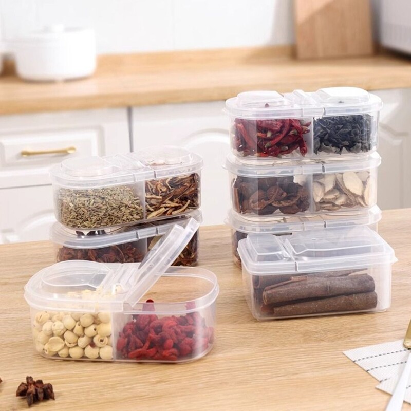 Σφραγισμένο ορθογώνιο κουτί αποθήκευσης ψυγείου με καπάκι Πλαστικό διαφανές Crisper δοχεία τροφίμων Στοιβαζόμενα κουτιά καρυκευμάτων