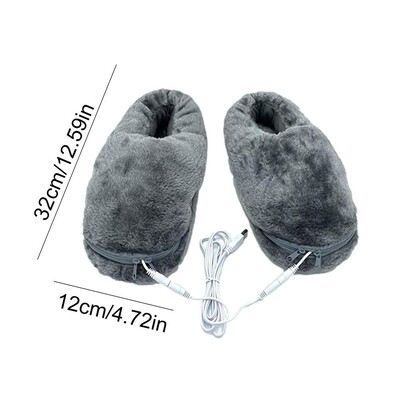 Talvised USB-soojendiga jalanõud plüüsis soojad elektrilised toasussid Jalasoojendusega Kiire soojendus plüüsis jalasoojendajad Unisex