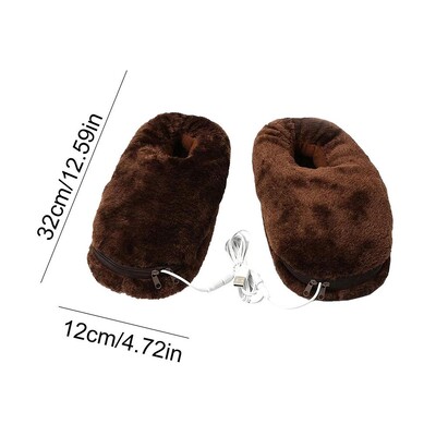 Talvised USB-soojendiga jalanõud plüüsis soojad elektrilised toasussid Jalasoojendusega Kiire soojendus plüüsis jalasoojendajad Unisex