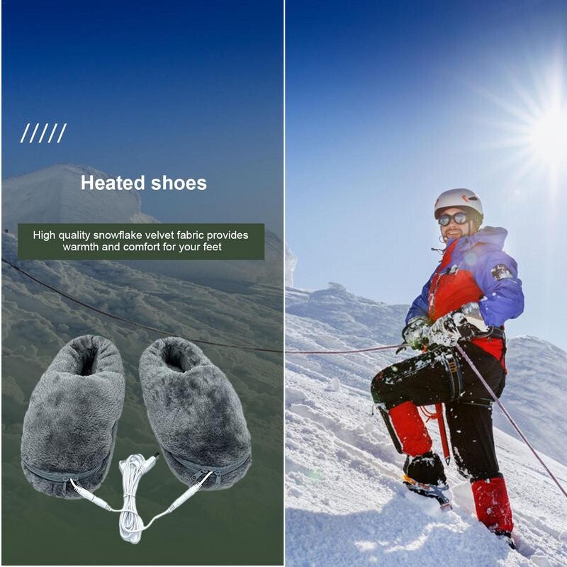 Talvised USB-soojendiga jalanõud plüüsis soojad elektrilised toasussid Jalasoojendusega Kiire soojendus plüüsis jalasoojendajad Unisex