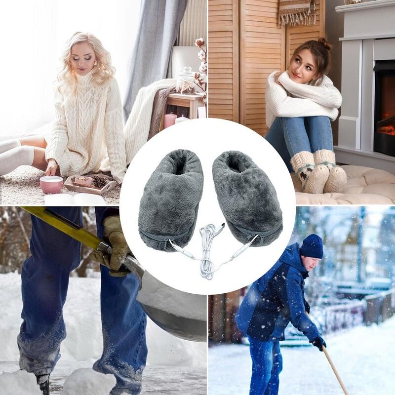 Talvised USB-soojendiga jalanõud plüüsis soojad elektrilised toasussid Jalasoojendusega Kiire soojendus plüüsis jalasoojendajad Unisex