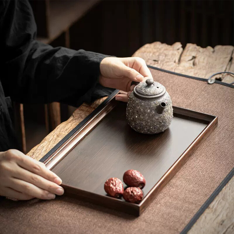 Puidust serveerimisalus, ruudukujuline bambusest serveerimisalus Köögi toidulauanõude kandik õhtusöökide jaoks Teebaari serveerimisalus Toidualus