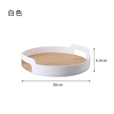 Δίσκος μπαμπού σαλονιού σε σκανδιναβικό στιλ για επιδόρπιο για το σερβίρισμα πολυλειτουργικό πιάτο κουζίνας Εμφάνιση σπιτιού Αποθήκευση φρούτων