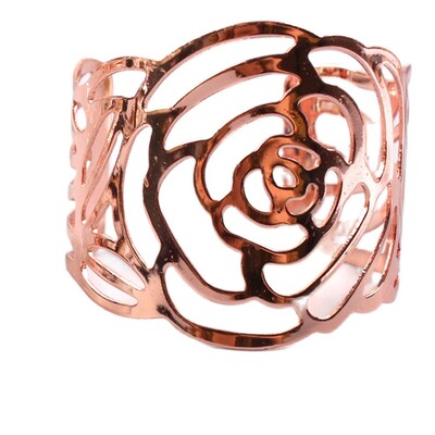 4 TK valge ploomiõie salvrätirõngad, metallist lilletüübid, aksessuaarid hotellipidudeks, pulmadeks, söögilaua kaunistamiseks