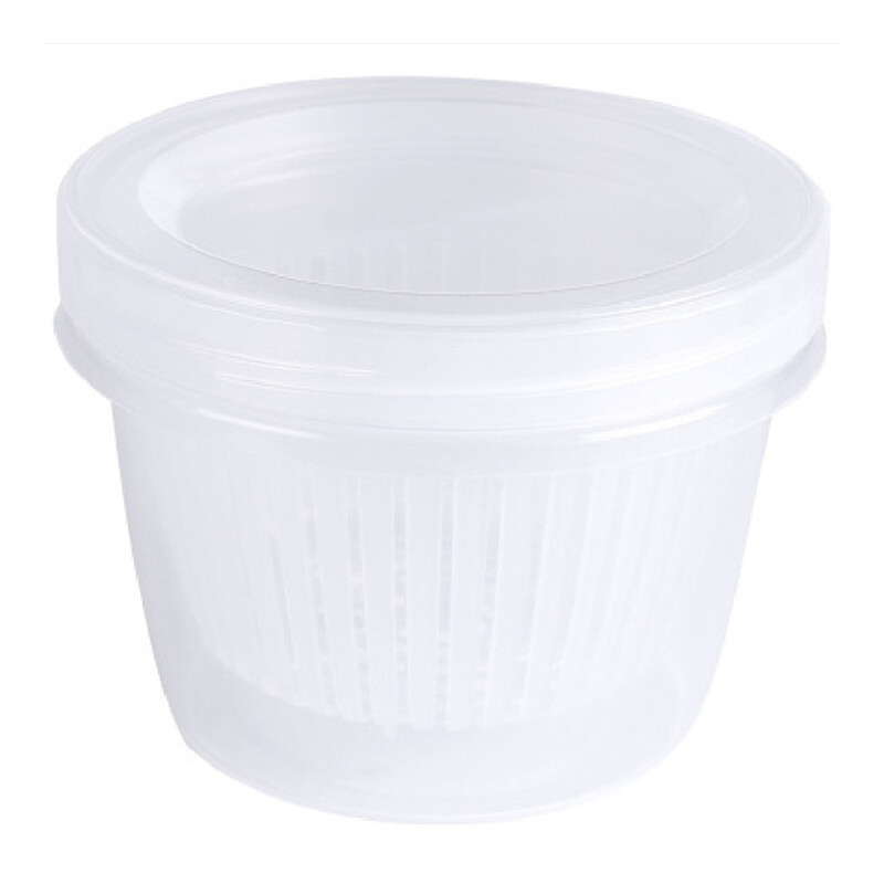 Köögikülmik hoiukarp Värske säilituskarp Köögivilja-toidukorv Drenaažiga suletud krõbeda kahekihiline ümmargune 500 ml