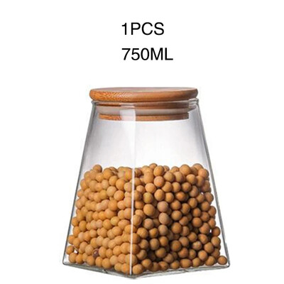 Köögi säilituskarp toit Kuumakindlast klaasist säilituspurk suupistepurgist kõrge boorsilikaatklaasist saab kuivatada puu-tee säilituskarp