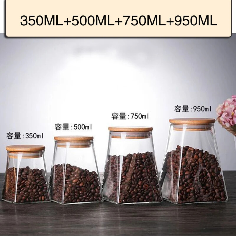 Köögi säilituskarp toit Kuumakindlast klaasist säilituspurk suupistepurgist kõrge boorsilikaatklaasist saab kuivatada puu-tee säilituskarp