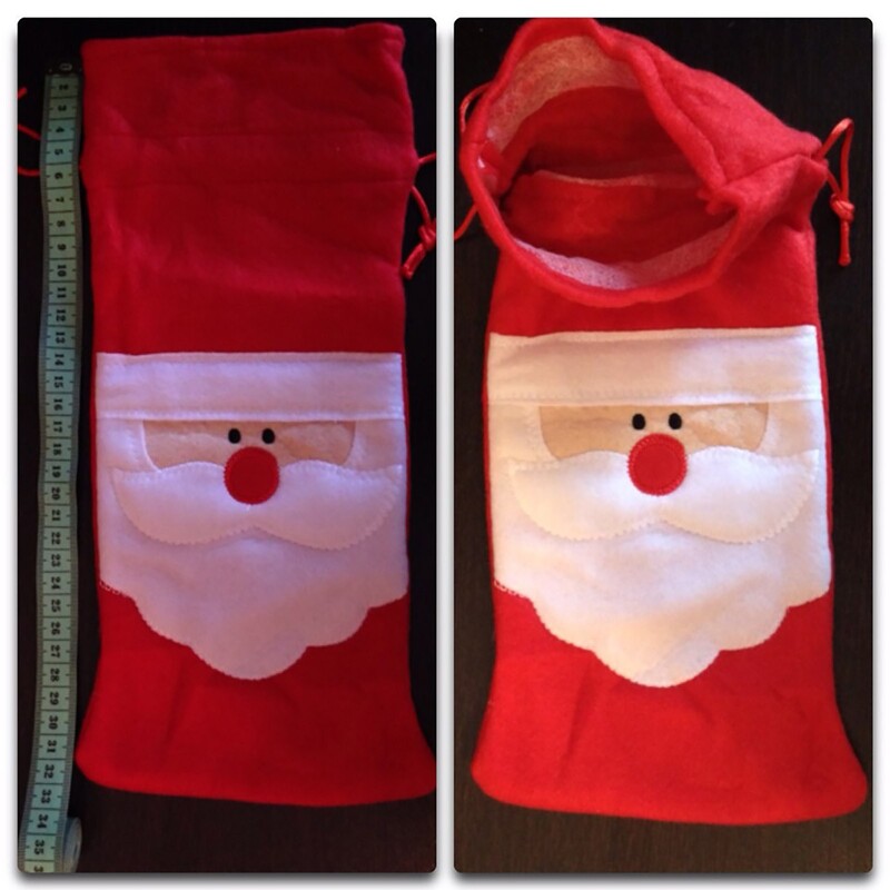 Χριστουγεννιάτικα στολίδια Santa`s Wine Bottle Sleeves Τσάντες κρασιού Τσάντες δώρου Μανίκια κρασιού σαμπάνιας