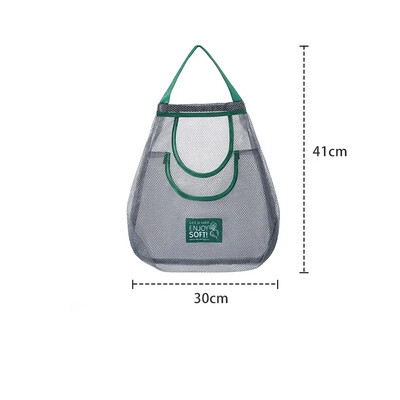Многократна кухненска висяща мрежеста чанта Домашна мрежеста чанта за съхранение на плодове и зеленчуци за джинджифил, чесън, картофи, лук