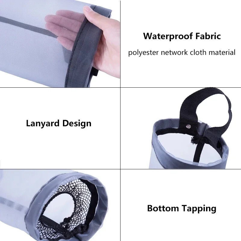 Домашен държач за хранителни стоки Поставка за стена Поставка за найлонови торби Диспенсер Висящо съхранение Кошче за боклук Торба за боклук Кухненски организатор за боклук