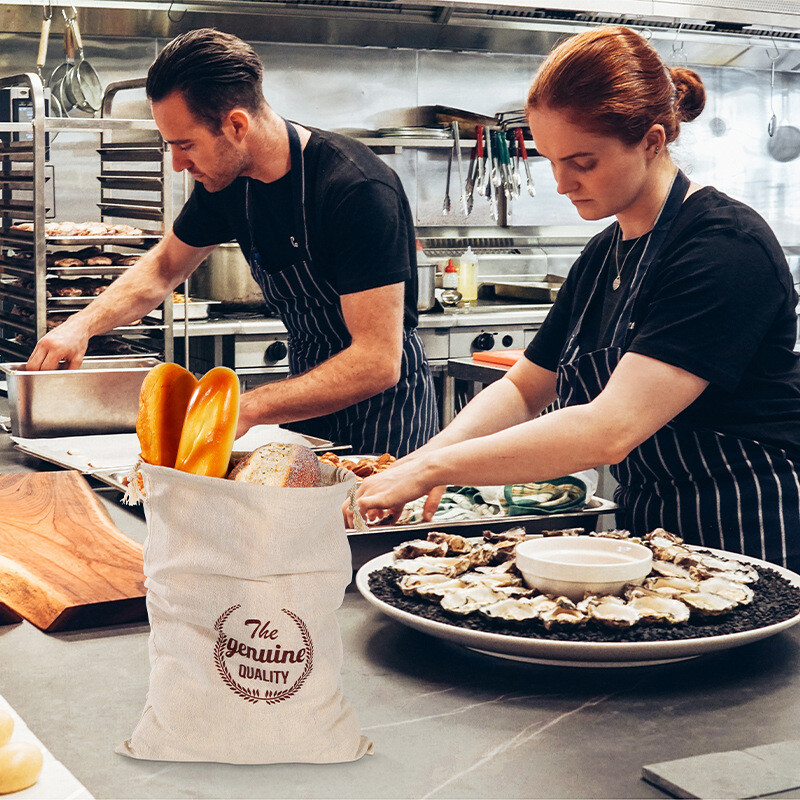 Linased leivakotid, korduvkasutatav nööriga kott pätsi jaoks, omatehtud käsitööliste leivakotid, linased leivakotid baguette jaoks