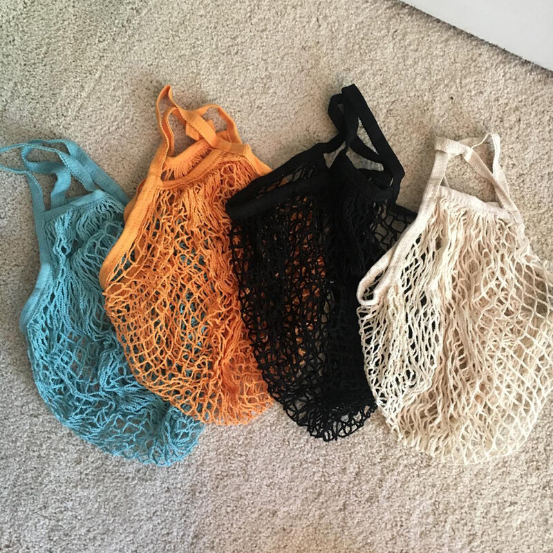 Toes Võrkkott Puuvillane nöör Tootmine Ostlemine Kilpkonnakotid Toidupoed Lühikese käepidemega võrk õlakott Puuvili Köögivili Korduvkasutatav
