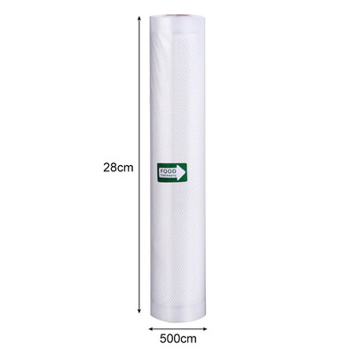 500 cm/rullid vaakumkotid toidu jaoks Vaakumtihendaja Korduvkasutatavad toiduainete sügavkülmikukotid Värske liha Puu- ja köögiviljade Säilituskott Nõudepesumasinas pestav