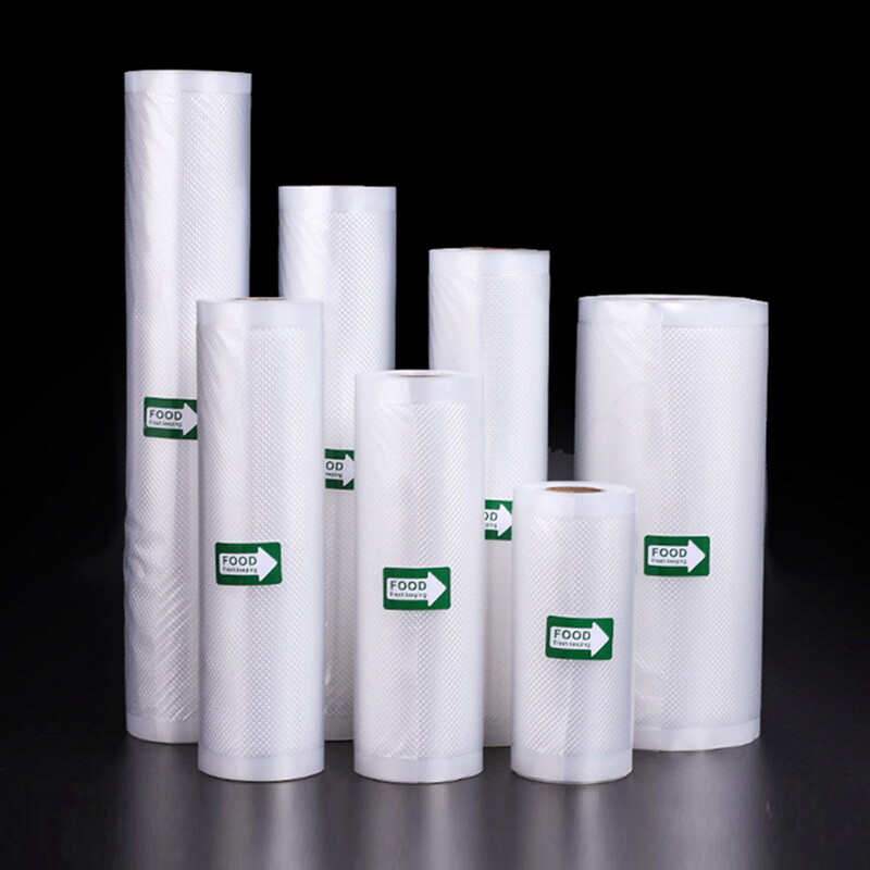 500 cm/rullid vaakumkotid toidu jaoks Vaakumtihendaja Korduvkasutatavad toiduainete sügavkülmikukotid Värske liha Puu- ja köögiviljade Säilituskott Nõudepesumasinas pestav