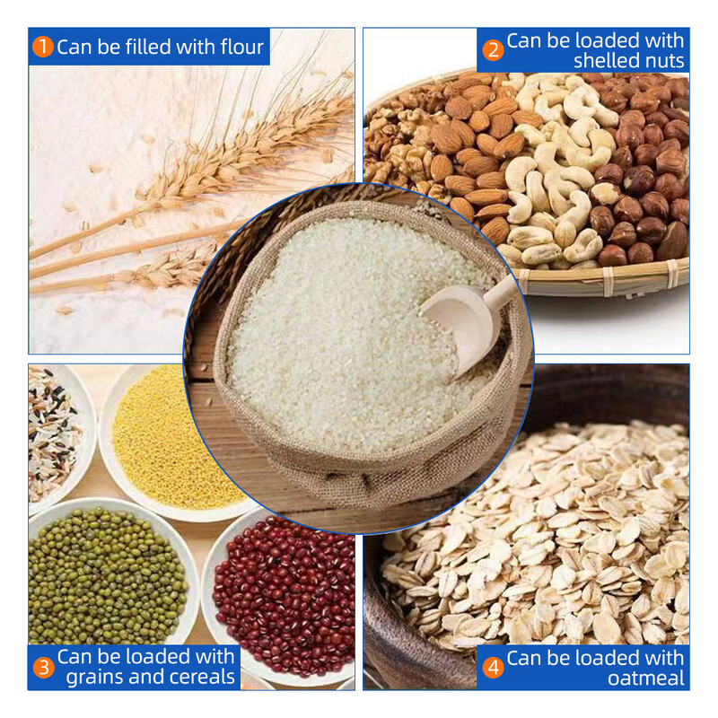 Kaasaskantav köögi hoiukott teravilja niiskuskindel suletud kott läbipaistev paksendatud toidukvaliteediga värskelt säiliv toidukonteinerite kott