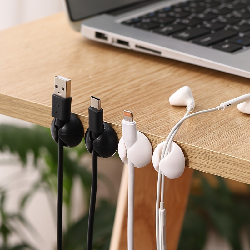 6 tk ümmarguse kaabli sorteerimisseade, andmekaablite salvestamine ja korraldamine, kontori töölaua korraldamine, kaablite sorteerimine ja fikseerimine