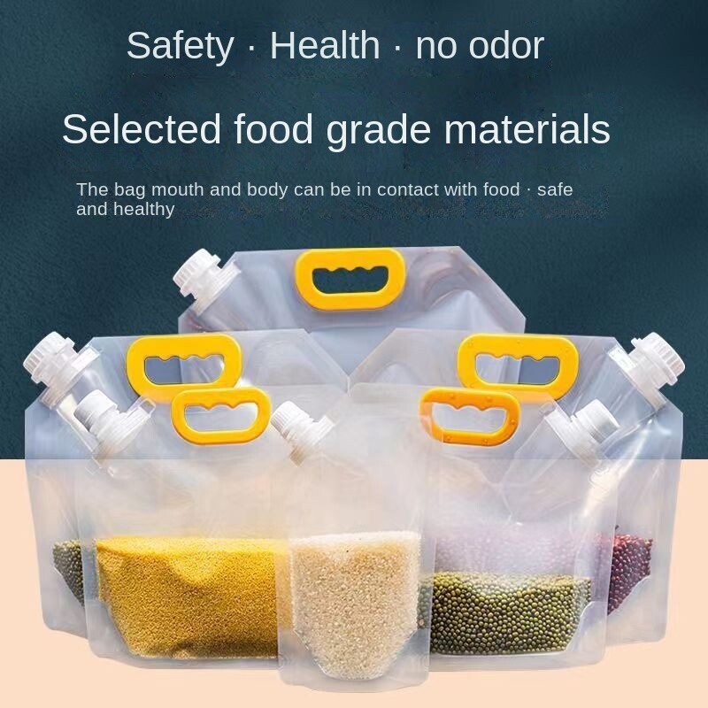 Kodumajapidamises kasutatavad toiduained, suure läbimõõduga suletud koti tila, kott Köögitarbed Teravilja säilituskott Toidu pakendamine Köögitarvikud