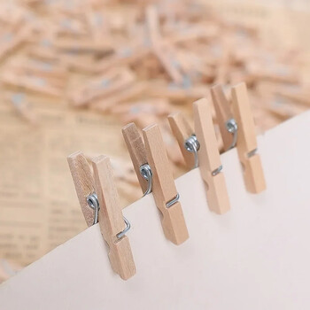 200/50 τμχ Mini Photo Clip DIY Handmade Craft Clip Memo Paper Peg Clothespin Ξύλινοι σφιγκτήρες εικόνας Κλιπ διακόσμησης γραφείου σπιτιού