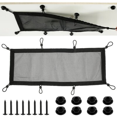 8 auguga võrgutasku, lauaalune kaablihaldusvõrk, lauaalune juhtmehaldusvõrk, paindlikud juhtmepeitjad