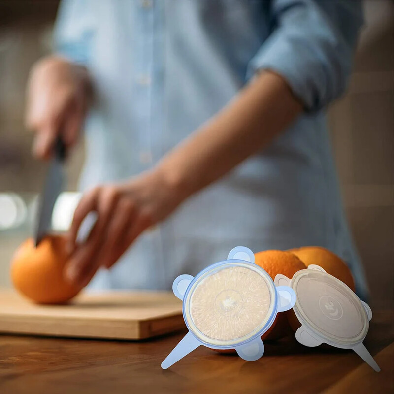 Pakendis 20 tk silikoonist veniv purgikaas, korduvkasutatavad imekaaned, müüripurgi kaaned, toiduhoidla, väikesed kausid, puuviljad, köögiviljad