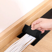 1M Капак за кабел Найлонов протектор за лепкава тел Подово одеяло Многократно използваема тръба за кабел за управление за под/килим/багажник/бюро