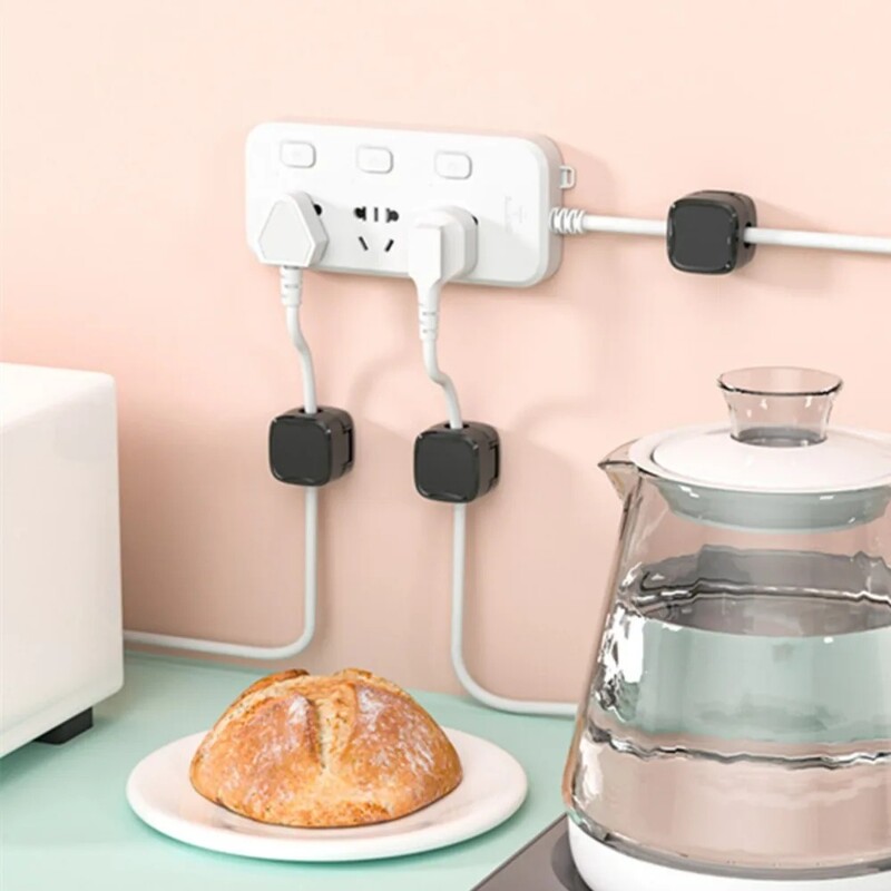 1/12 tk magnetkaabliklambrid, ruudukujuline magnetihoidja, traatjuhtme korraldaja kahepoolse kleeplindiga kodukontori hoiutööriistad