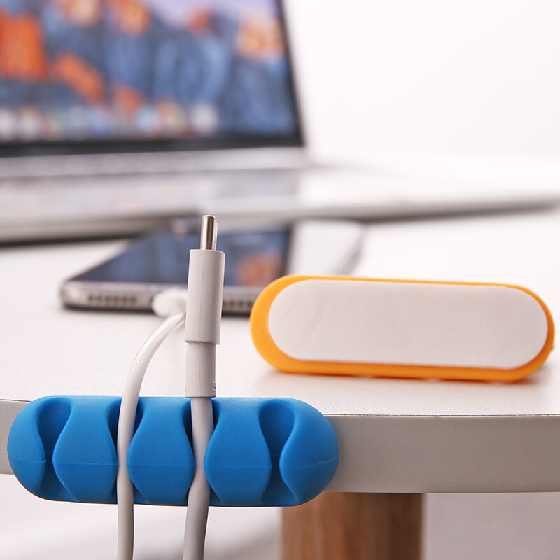 2 tk silikageeli riiulirest värviline kaablikerija hoiustamisseade kaabli koguja tööriistahoidik peakomplekti traadi mähisega kaabli südamik