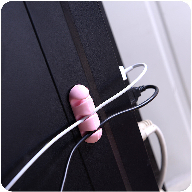 2 tk silikageeli riiulirest värviline kaablikerija hoiustamisseade kaabli koguja tööriistahoidik peakomplekti traadi mähisega kaabli südamik