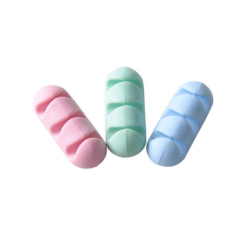 2 tk silikageeli riiulirest värviline kaablikerija hoiustamisseade kaabli koguja tööriistahoidik peakomplekti traadi mähisega kaabli südamik