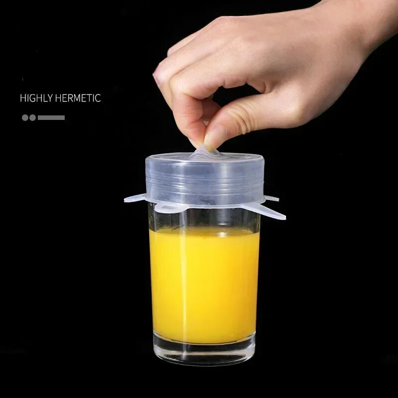 6 tk/komplekt Multifunktsionaalne kausi kate Värskelt säiliv silikoonkaaned Korduvkasutatav külmkapp, tihendus, säilituskile köögitööriist