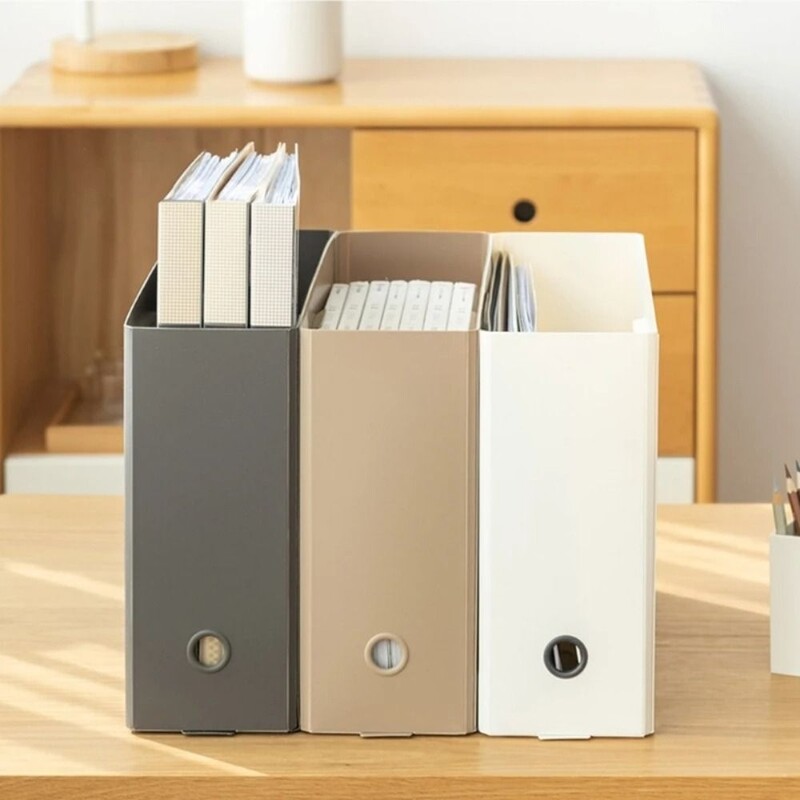 Подаръци Пластмасова кутия за файлове Голям капацитет Сгъваема кутия за съхранение A4 Консумативи за канцеларски материали Сгъваем органайзер за бюро