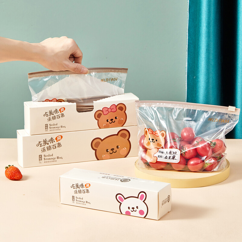 Läbipaistev liuglukk Värskelt säiliv kott Köögiorganisaatorid Korduvkasutatav külmkapp Suletud toidukott Paksendatud köögi lukuga kotid