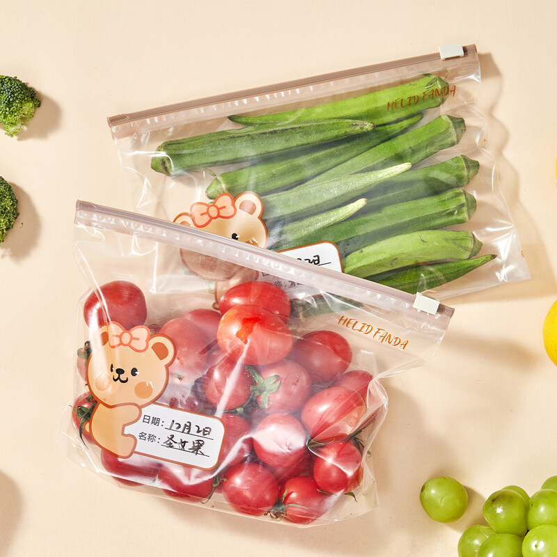 Läbipaistev liuglukk Värskelt säiliv kott Köögiorganisaatorid Korduvkasutatav külmkapp Suletud toidukott Paksendatud köögi lukuga kotid