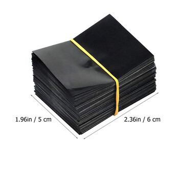 Black Shrink Bands- 100 Black Perforated Heat Shrink Wrap Sealer- Shrink Band για μπουκάλια ζεστής σάλτσας και μπουκάλια ποτών,