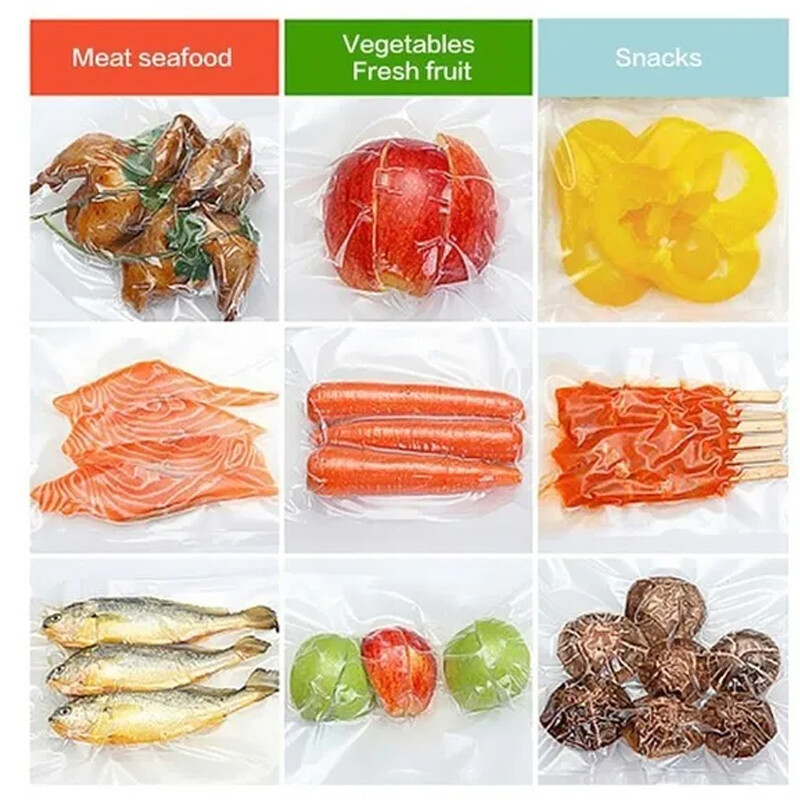 Kilekotid Toidu vaakumkinnituskotid Rullid Köögis hoidmine Tõmblukuga vaakumkotid toidu aurutamiseks toiduvalmistamiseks kilekott Köögitööriist