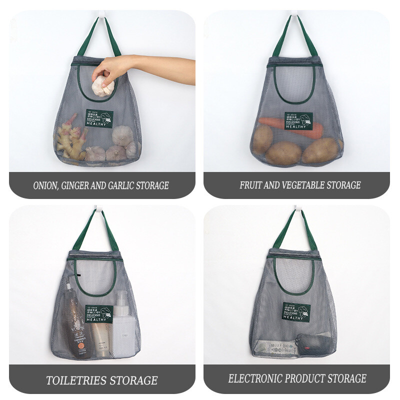 1-3 tk Köögikott Rippuvad toidukotid Säilituskott Küüslauk Kaasaskantav puu- ja juurviljade võrkkott Sibulakorraldajate organisatsioon