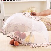 Tolmukindel kokkupandav toidukate Toiduvalmistamise tööriistad Putukakindel vihmavarju stiilis lauakate Võrgust hingav köögividinad Piknik